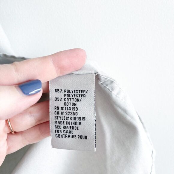 Quicksilver Mens Button Down Casual Short Sleeved Shirt Embroidered Gray Medium - Picture 4 of 10